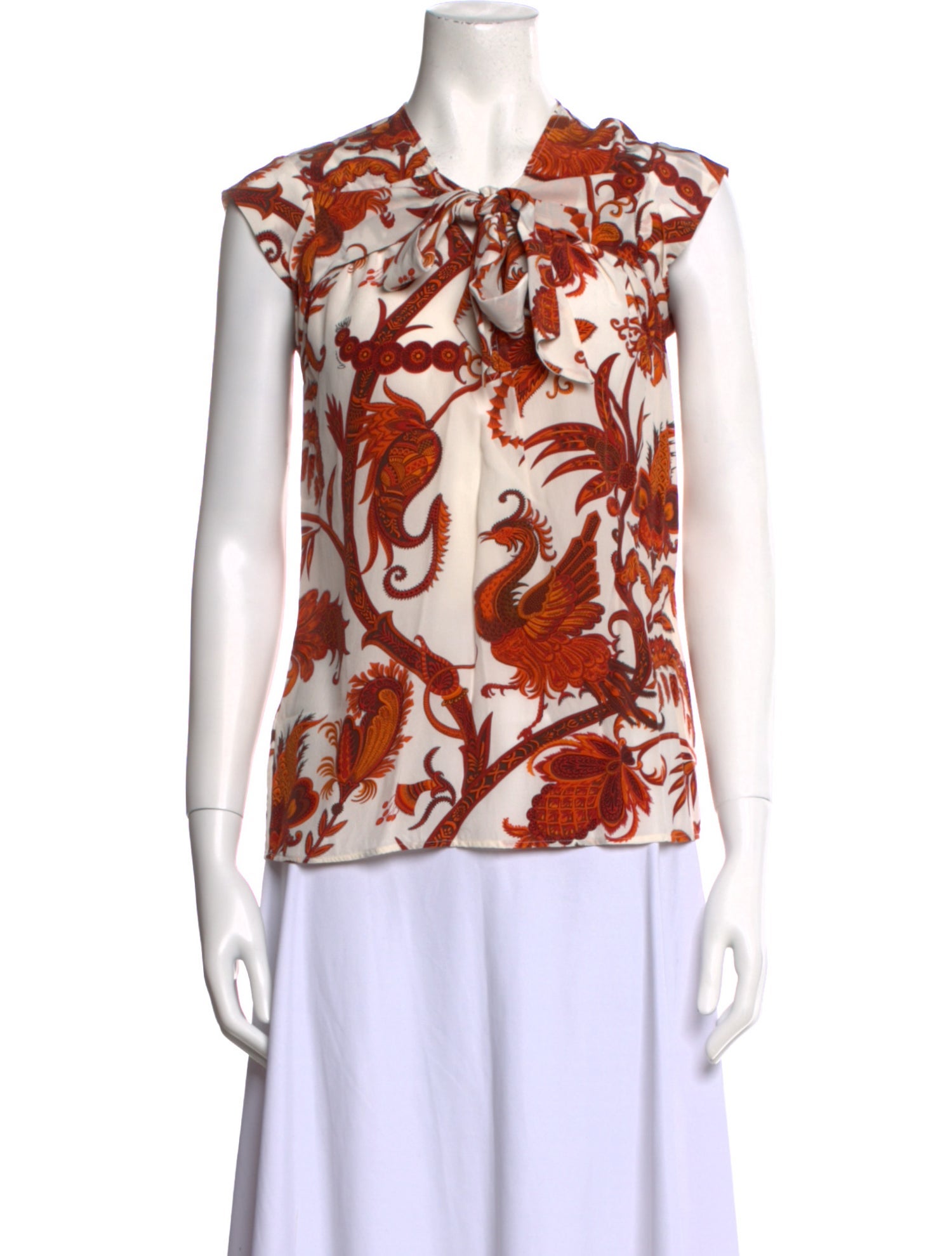 Gucci Silk Floral Print Blouse