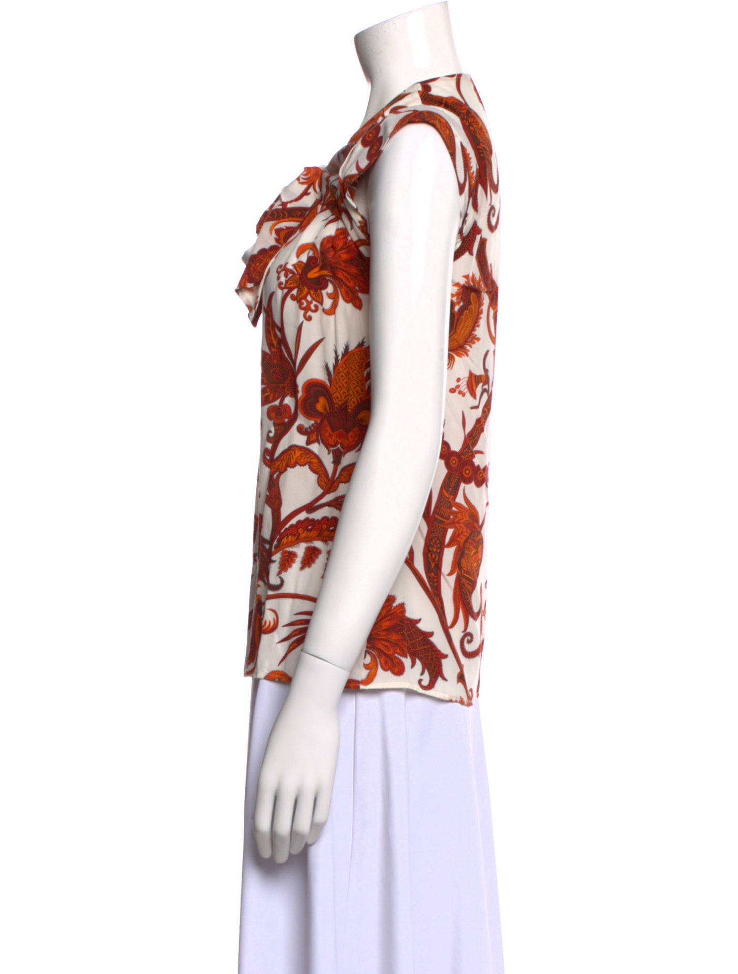 Gucci Silk Floral Print Blouse