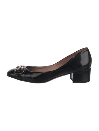 Gucci Horsebit Accent Patent Leather Pumps