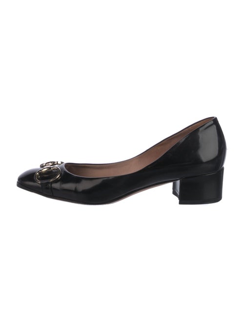 Gucci Horsebit Accent Patent Leather Pumps