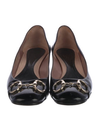 Gucci Horsebit Accent Patent Leather Pumps