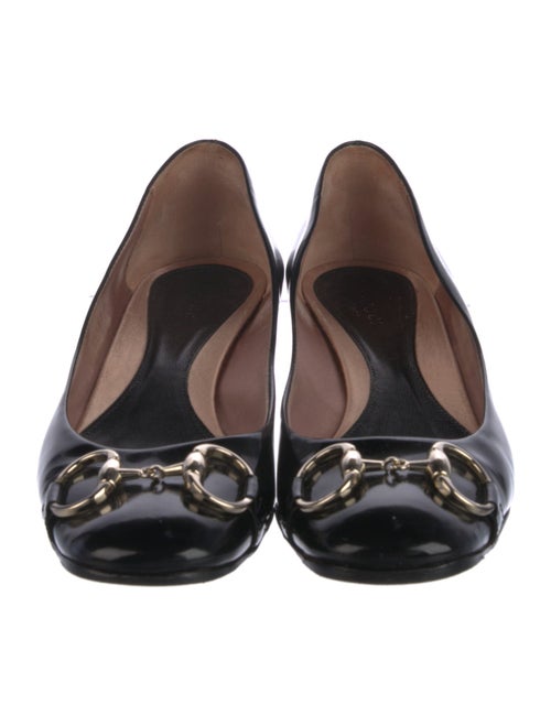 Gucci Horsebit Accent Patent Leather Pumps
