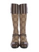 Gucci GG Canvas Canvas Riding Boots
