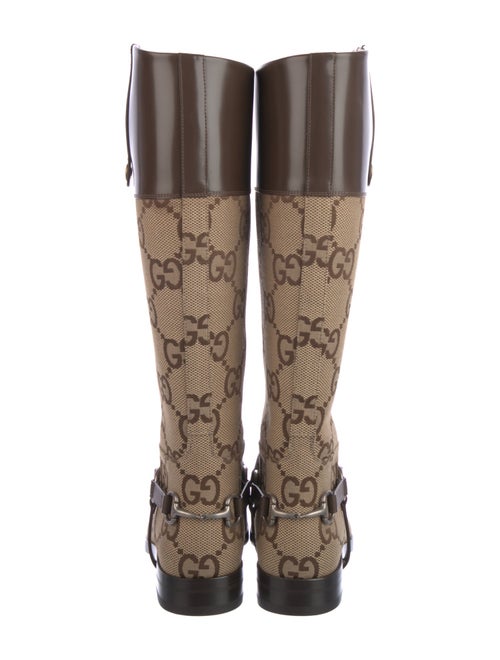 Gucci GG Canvas Canvas Riding Boots