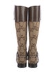 Gucci GG Canvas Canvas Riding Boots