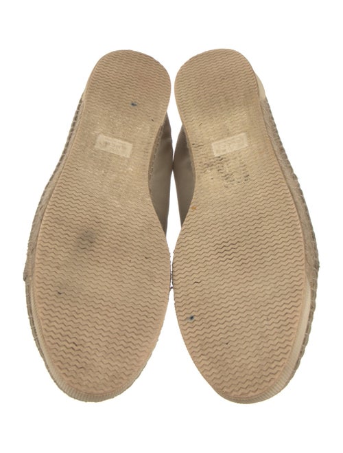 Gucci Canvas Leather Trim Embellishment Espadrilles