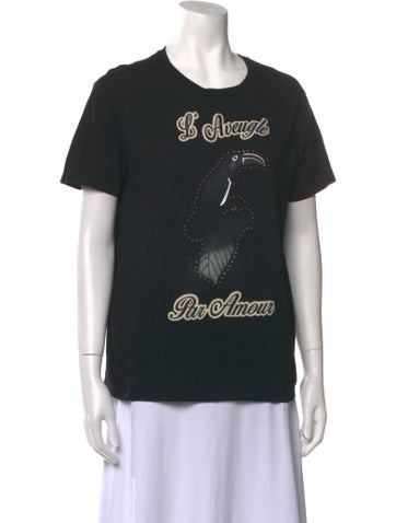 Gucci Tops Graphic Print Crew Neck T-Shirt M
