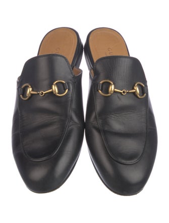 Gucci Horsebit Accent Leather Mules