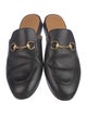 Gucci Horsebit Accent Leather Mules
