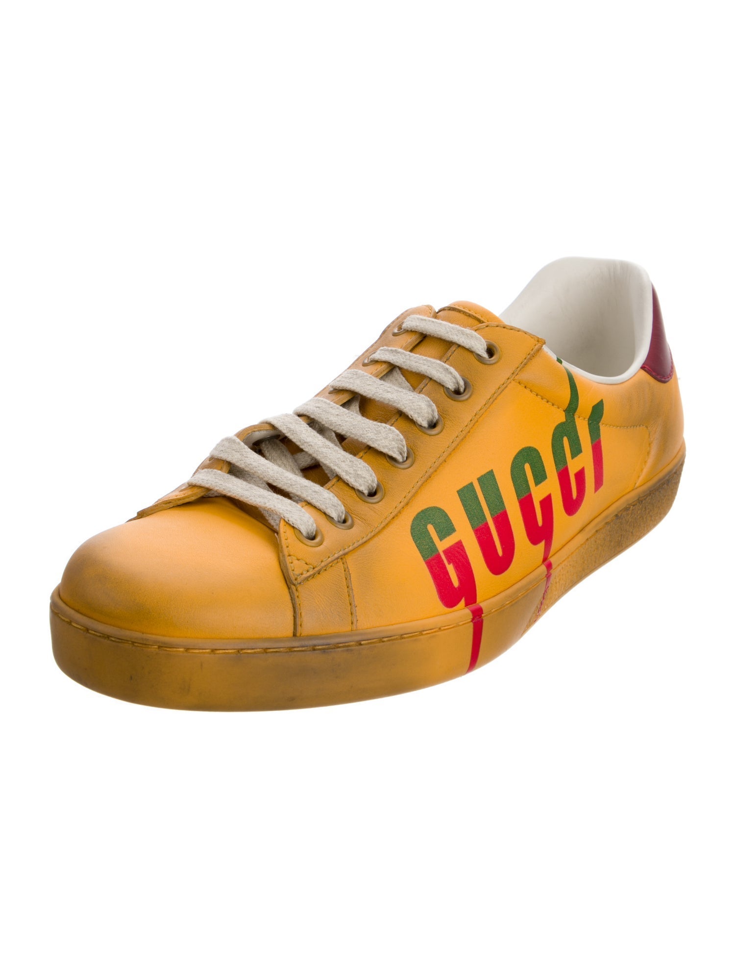 Gucci Leather Printed Sneakers