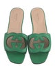 Gucci Interlocking G Logo Leather Slides