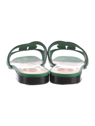 Gucci Interlocking G Logo Leather Slides