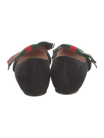 Gucci Web Accent Suede Loafers