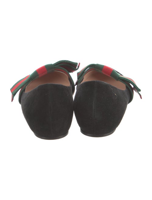 Gucci Web Accent Suede Loafers