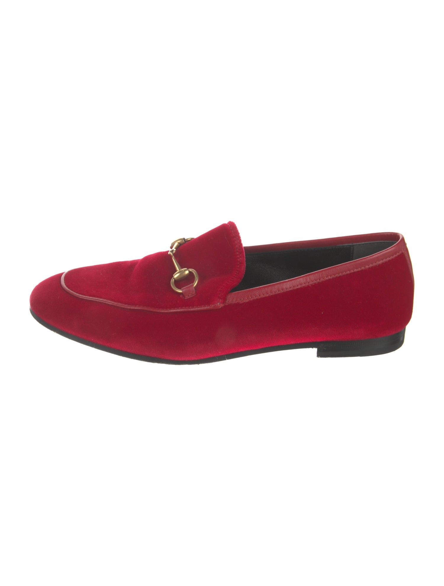 Gucci Horsebit Accent Velvet Loafers
