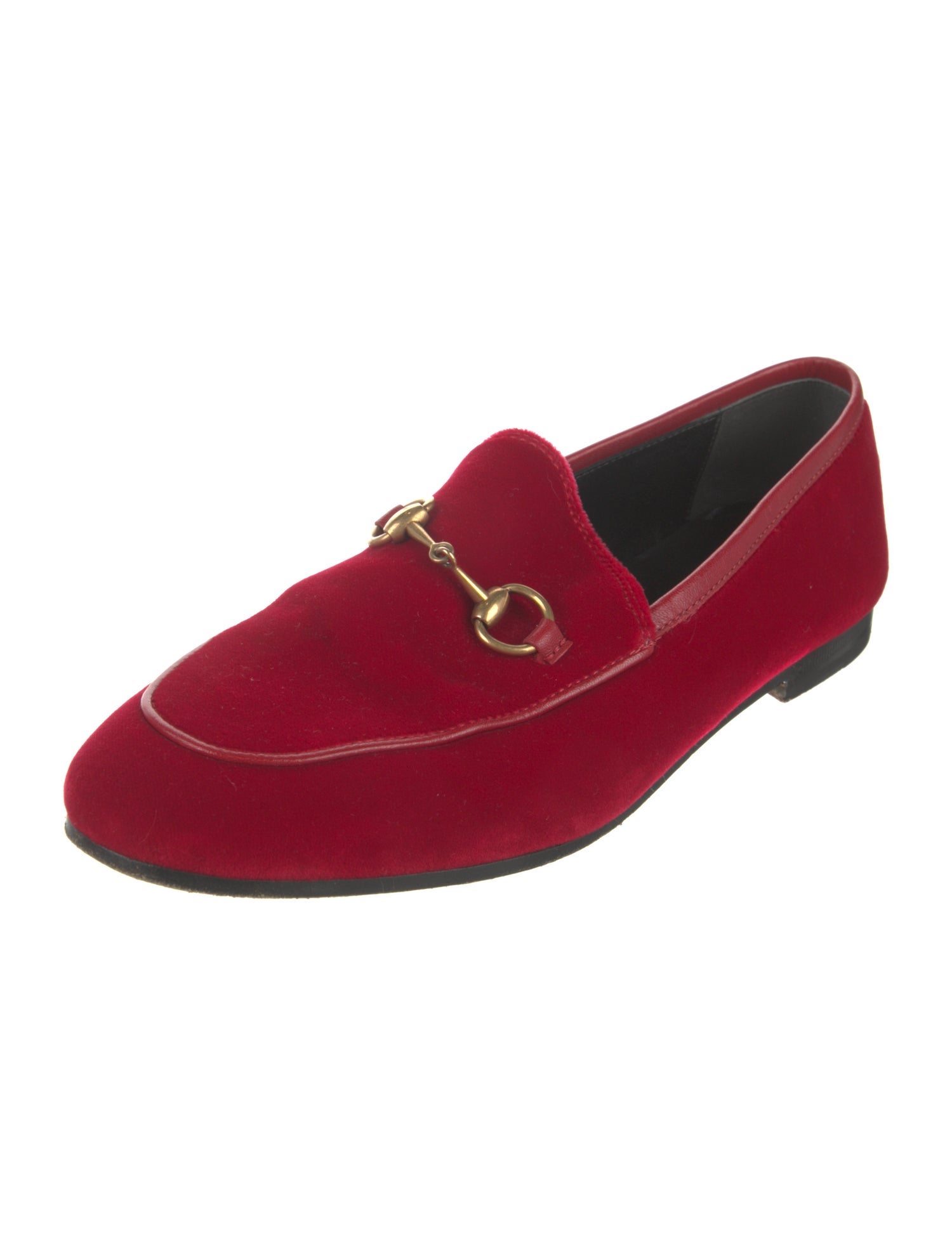Gucci Horsebit Accent Velvet Loafers