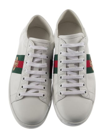 Gucci Web Accent Leather Sneakers