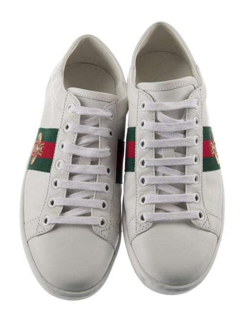 Gucci Web Accent Leather Sneakers