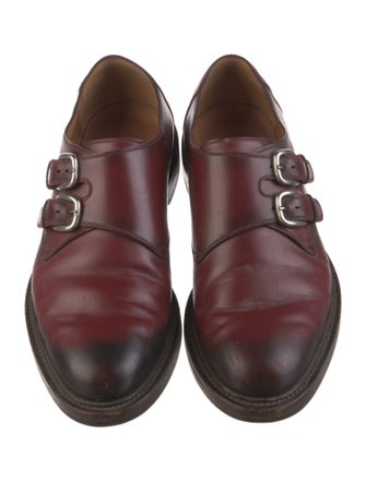 Gucci Bee Accent Leather Monk Straps