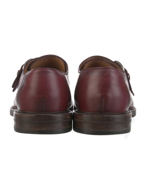 Gucci Bee Accent Leather Monk Straps
