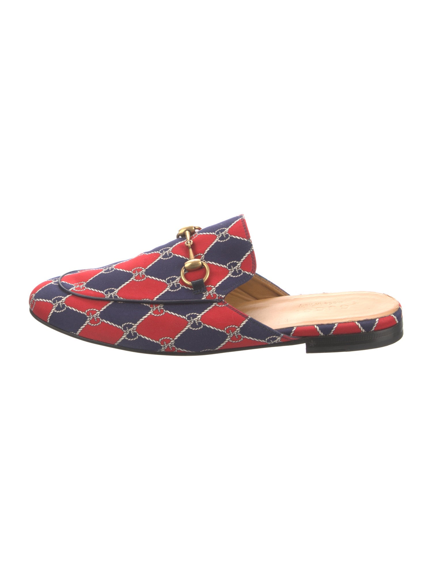 Gucci Horsebit Accent Printed Slippers
