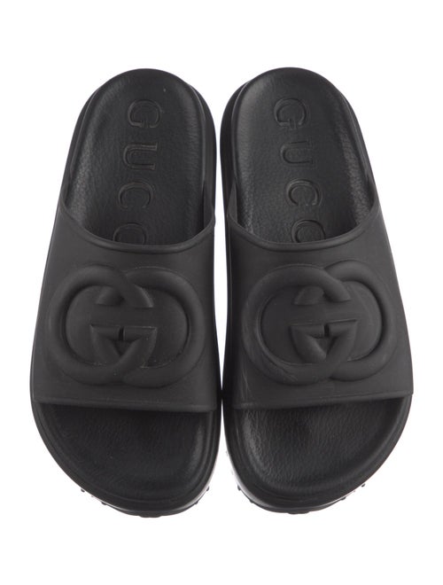 Gucci Interlocking G Logo Rubber Slides