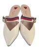 Gucci Sylvie Web Accent Leather Mules