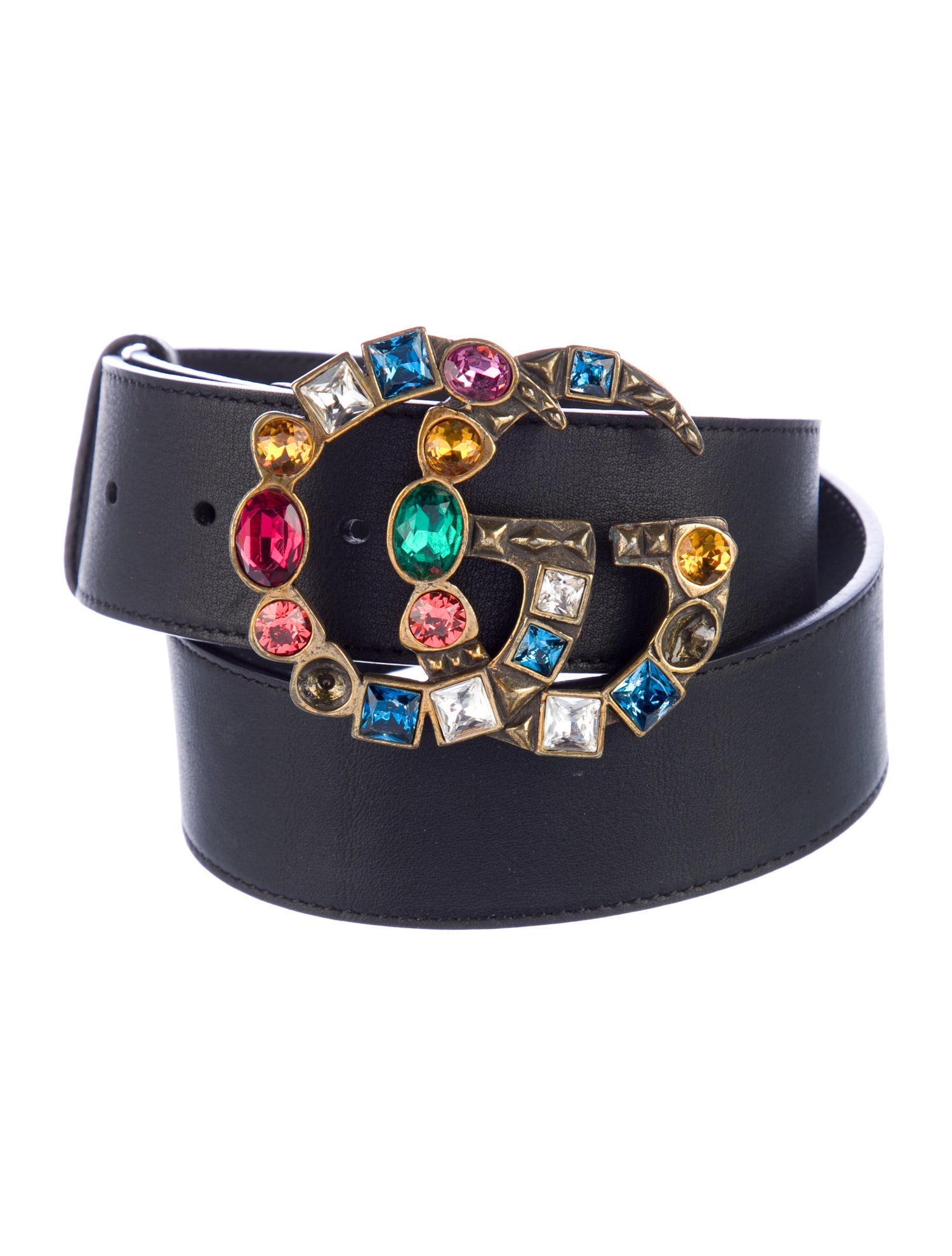 Gucci Double G Logo Leather Belt