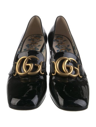 Gucci Interlocking G Logo Patent Leather Pumps