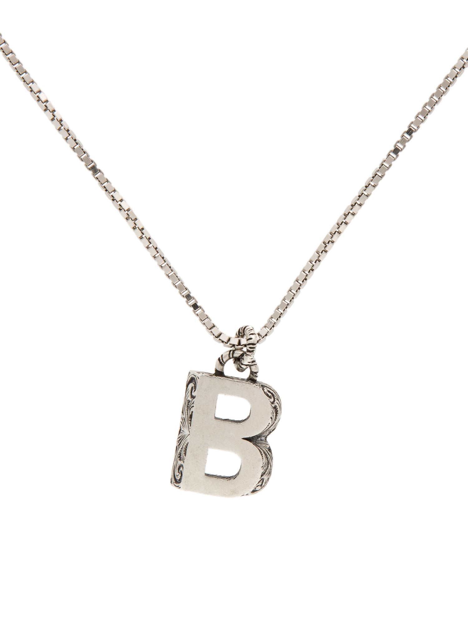 Gucci Letter 'B' Pendant Necklace