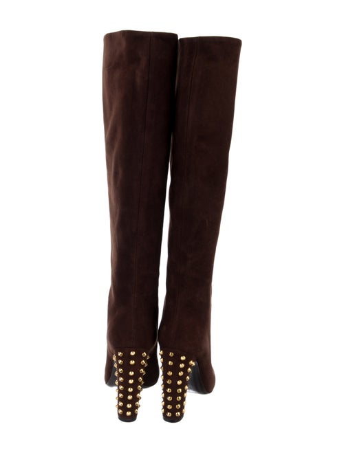 Gucci Suede Studded Accents Boots