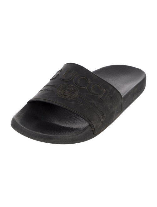 Gucci Interlocking G Logo Rubber Slides