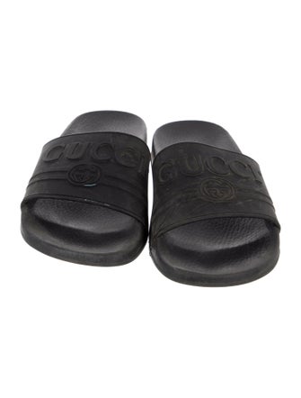 Gucci Interlocking G Logo Rubber Slides