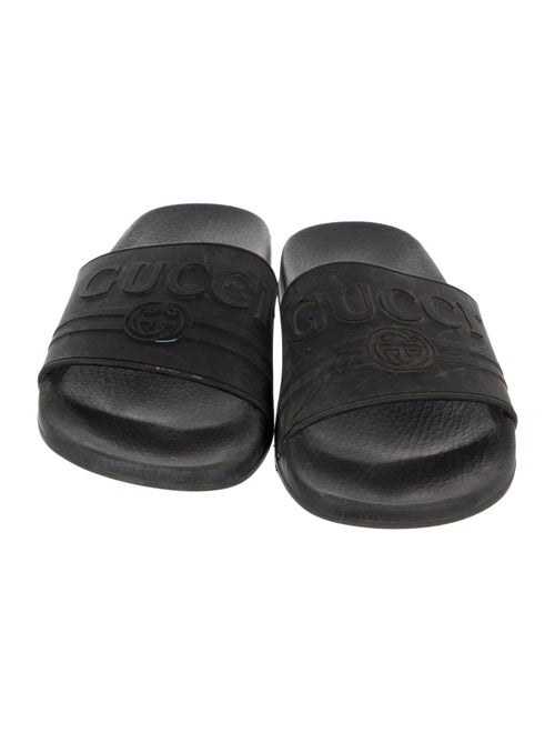 Gucci Interlocking G Logo Rubber Slides