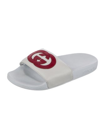 Gucci Interlocking G Logo Leather Slides