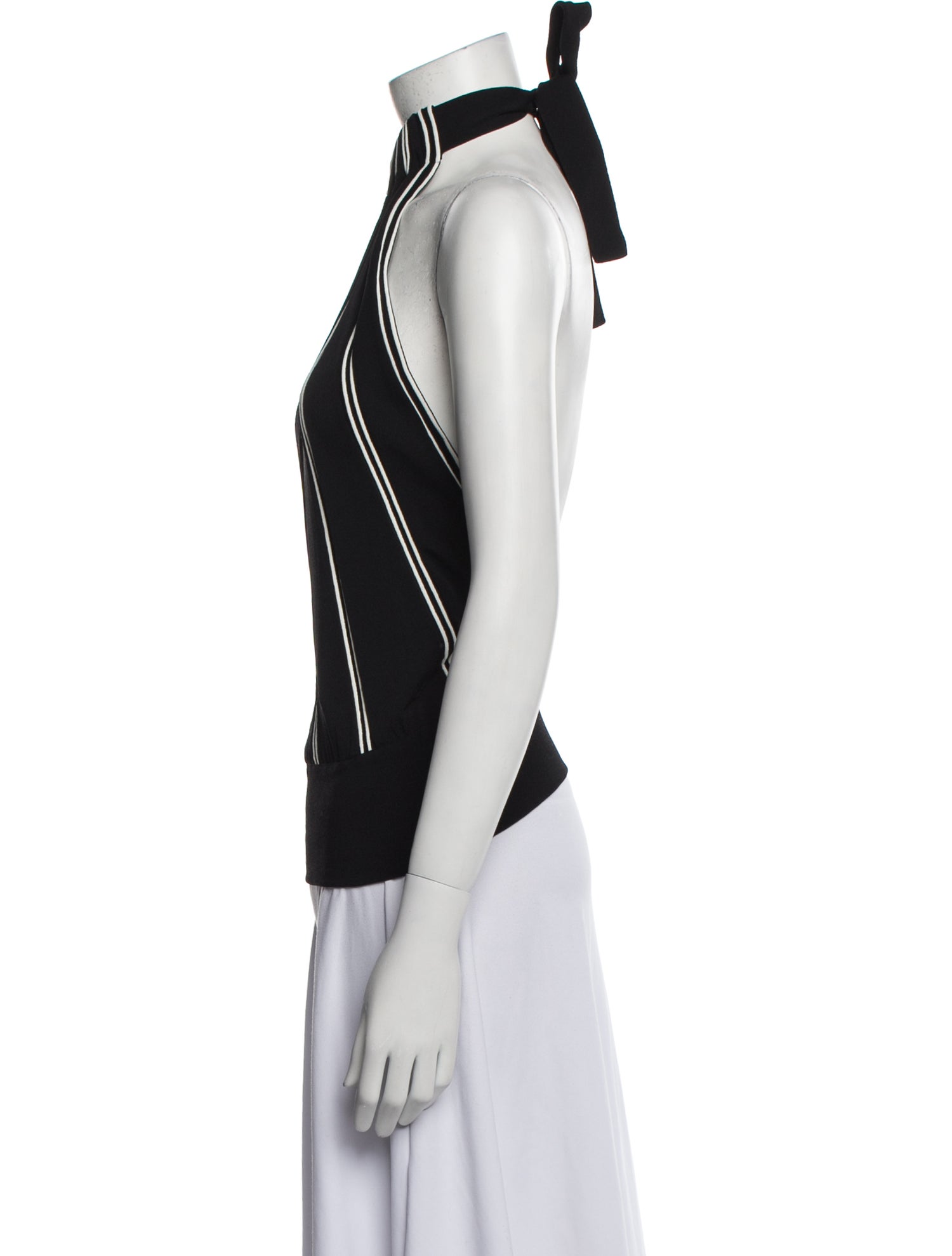 Gucci Striped Mock Neck Top