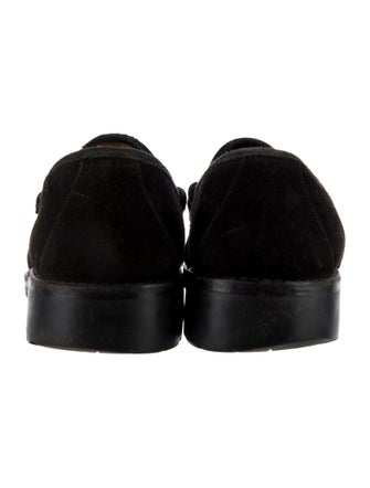 Gucci Horsebit Accent Suede Loafers