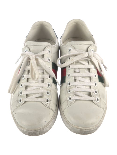 Gucci Web Accent Leather Sneakers