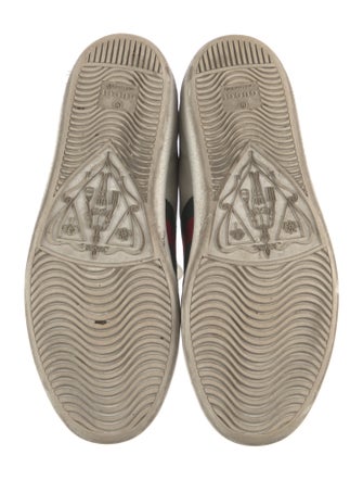 Gucci Web Accent Leather Sneakers
