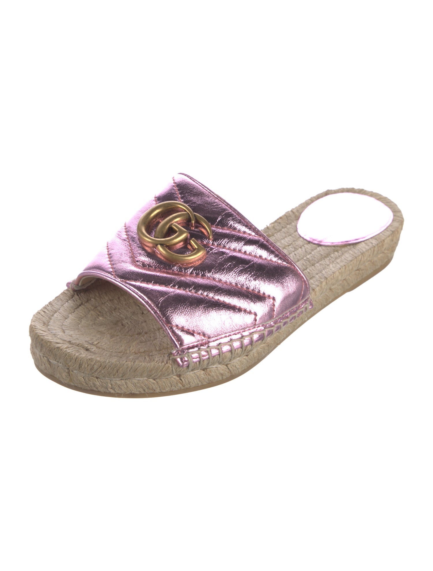 Gucci Quilted Pattern Leather Espadrilles