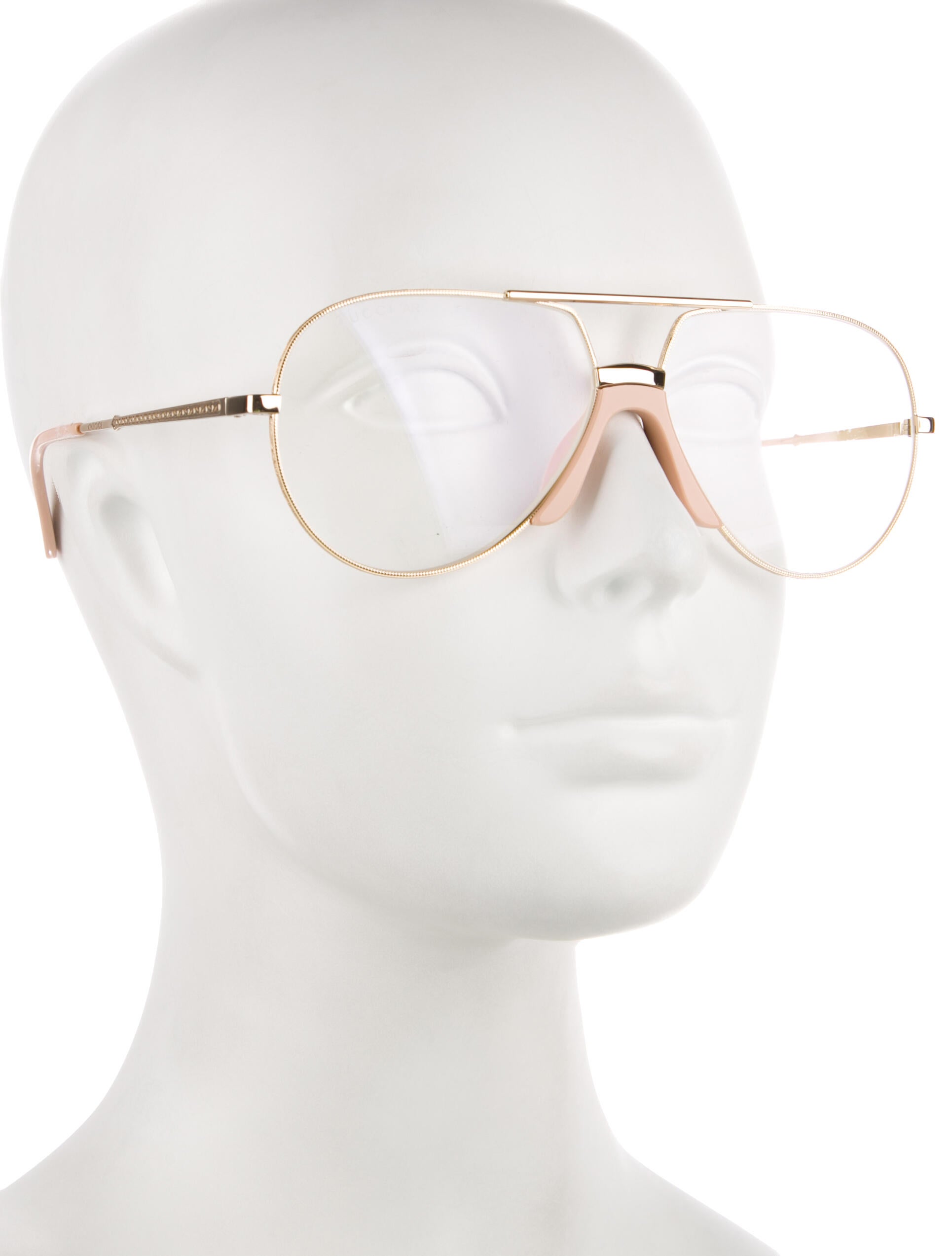 Gucci Interlocking G Logo Aviator Eyeglasses