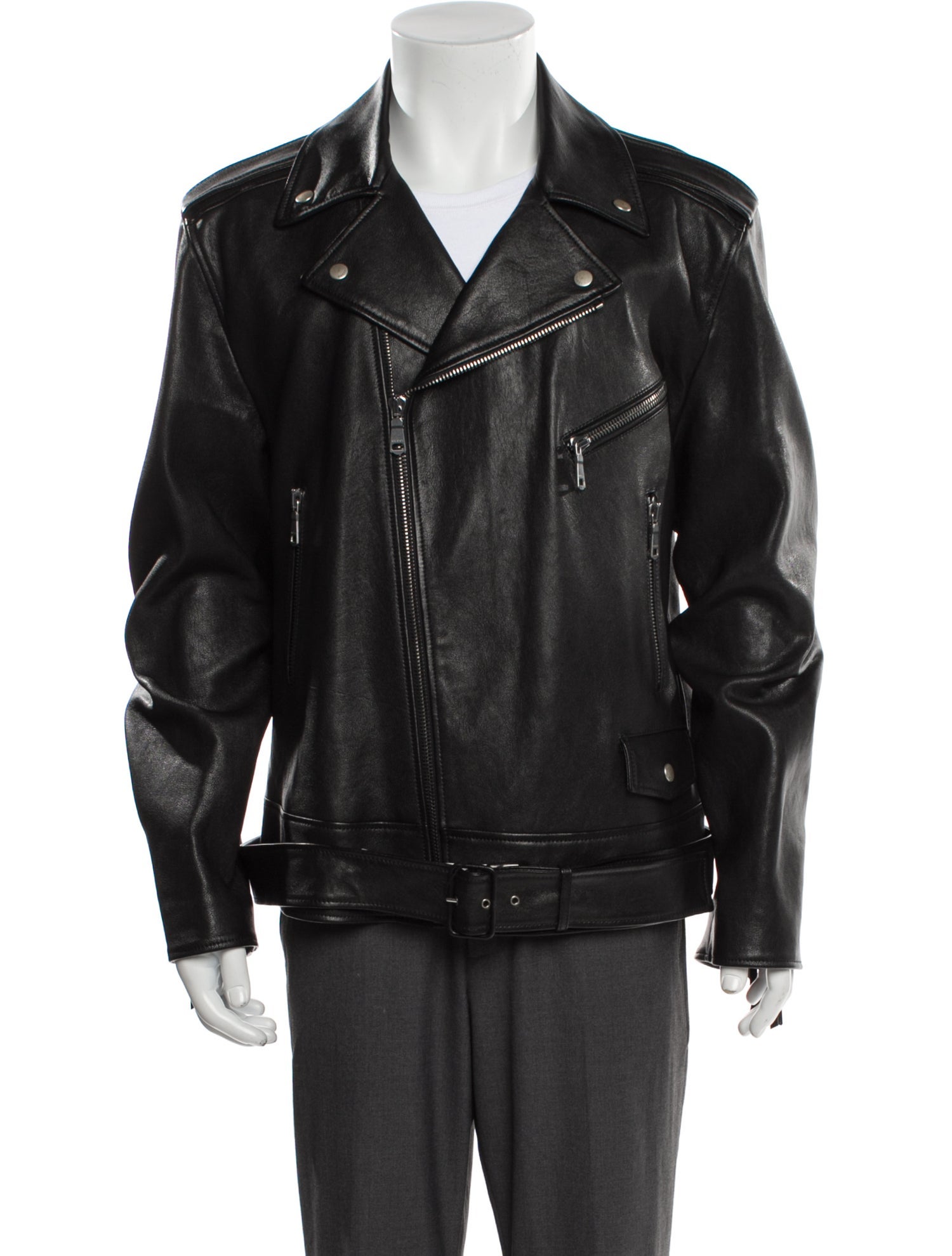 Gucci Mare Gothicum Leather Moto Jacket