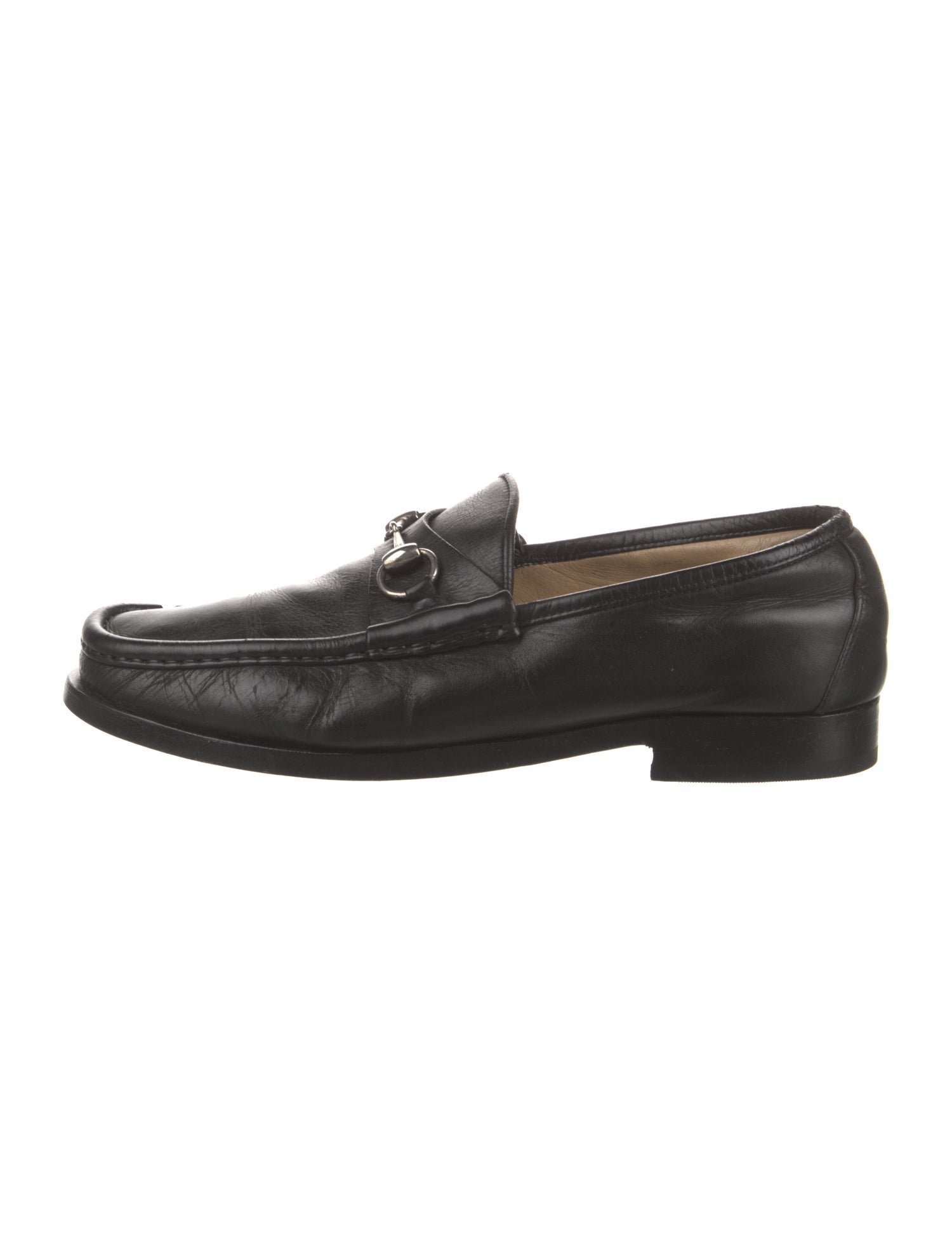 Gucci Horsebit Accent Leather Dress Loafers