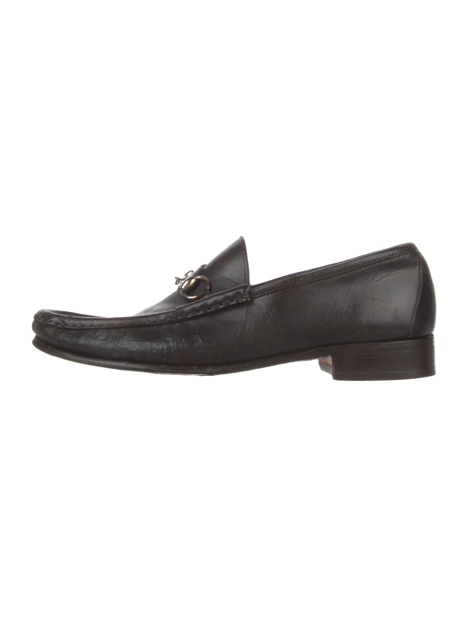 Gucci Horsebit Accent Leather Dress Loafers