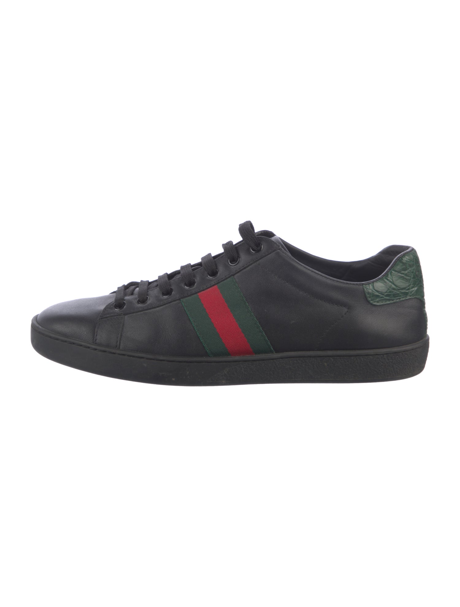 Gucci Leather Colorblock Pattern Sneakers