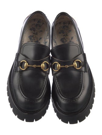 Gucci Horsebit Accent Leather Loafers