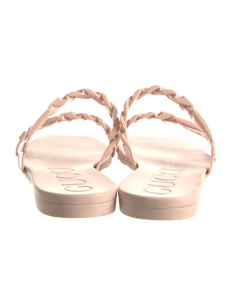 Gucci Rubber Chain-Link Accents Slides
