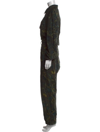 Gucci Floral Print Mock Neck Jumpsuit