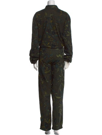 Gucci Floral Print Mock Neck Jumpsuit