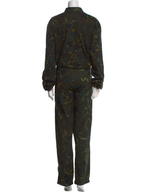 Gucci Floral Print Mock Neck Jumpsuit